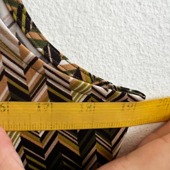 Vintage Y2K Chevron Tank Top 2000s Retro 70s Inspired Indie Sleaze Medium - Picture 5 of 5